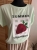Koszulka damska MEGI Truskawka modny i wygodny basic Tshirt Miętowa s/m