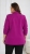 Marynarka damska Plus Size – elegancka Luźny krój rękaw 3/4 Róż Biskupi 6XL