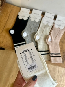 5x Skarpetki Damskie Bawełniane z Prążkowane sportowe 39/42