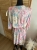 Sukienka z siateczki w kwiaty zwiewna luźna oversize Plus Size Różowa