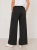 Szerokie spodne damskie Wide Leg Czarne z Paskiem Casual Uniwersalne