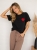 Bluzka Koszulka damska T-Shirt z Serduszkiem Serce Bawełniana Czarna