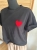 Bluzka Koszulka damska T-Shirt z Serduszkiem Serce Bawełniana Czarna