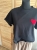 Bluzka Koszulka damska T-Shirt z Serduszkiem Serce Bawełniana Czarna