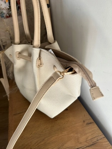 Elegancka torebka damska shopper stylowa i pojemna z misiem beżowa