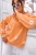 Bluza damska MOTION w kwiaty oversize wygodna sportowa wiosenna POMARAŃCZOW