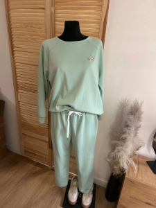 Komplet dresowy dres pastelowy luźny miękki zielony miętowy