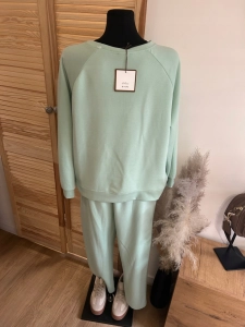 Komplet dresowy dres pastelowy luźny miękki zielony miętowy