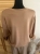 Bluzka Bluza damska oversize z kieszonką masełkowa casual beżowa karmelowa