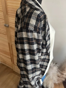 Marynarka damska w kratę stylowa casual i elegancka czarna