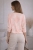 Bluzka Damska Serek w Romby Elegancka Sweter Lekki Casual Modna Różowa