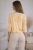 Bluzka Damska Serek w Romby Elegancka Sweter Lekki Casual Modna Żółta