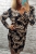 Sukienka welurowa w złote palmy plus size czarna XL