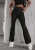 Legginsy damskie dzwony z wysokim stanem pas wyszczuplający czarne m/l
