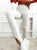 Legginsy Damskie Modelujące Wysoki Stan Push Up Slim Fit ze Stopką Białe