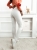Legginsy Damskie Modelujące Wysoki Stan Push Up Slim Fit ze Stopką Białe