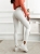 Legginsy Damskie Modelujące Wysoki Stan Push Up Slim Fit ze Stopką Białe