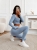 Legginsy Damskie Modelujące Wysoki Stan Push Up Slim Fit ze Stopką Blue