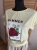 Koszulka damska MEGI Truskawka modny i wygodny basic Tshirt Żółta S/m