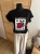 Koszulka damska MEGI Truskawka modny i wygodny basic Tshirt Czarna S/m