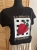 Koszulka damska MEGI Truskawka modny i wygodny basic Tshirt Czarna S/m