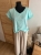 Koszulka damska MEGI modny i wygodny basic Tshirt Miętowa L/xl