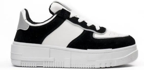 Sneakersy buty sportowe na grubej podeszwie białe czarne lekkie