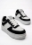 Sneakersy buty sportowe na grubej podeszwie białe czarne lekkie