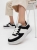 Sneakersy buty sportowe na grubej podeszwie białe czarne lekkie