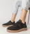 Czarne sneakersy damskie buty sportowe zdobione brokatem