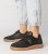 Czarne sneakersy damskie buty sportowe zdobione brokatem