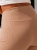 Legginsy Kolarki Prążek Szeroki Pas Wyszczuplające Beżowe Karmelowe L/xl