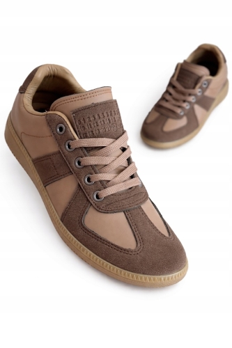 Sneakersy damskie brązowe czekoladowe beżowe lekkie 41