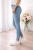 Jeansy damskie Push Up Skinny Fit Elastyczne komfort jasne niebieskie