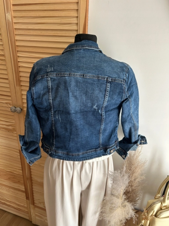 Kurtka jeansowa katana Re-Dress ciemna elastyczna