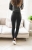 LEGGINSY DAMSKIE leginsy SPODNIE bambusowe KRYJĄCE getry czarne