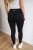 Sportowe legginsy fitness modelujące wysoki stan szeroki pas czarne