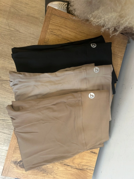 Sportowe legginsy fitness modelujące wysoki stan szeroki pas czarne