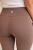 Sportowe legginsy fitness modelujące wysoki stan szeroki pas brąz l/xl