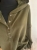 Bluza sportowa z kapturem prążek miękka napy zielona khaki