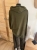 Bluza sportowa z kapturem prążek miękka napy zielona khaki